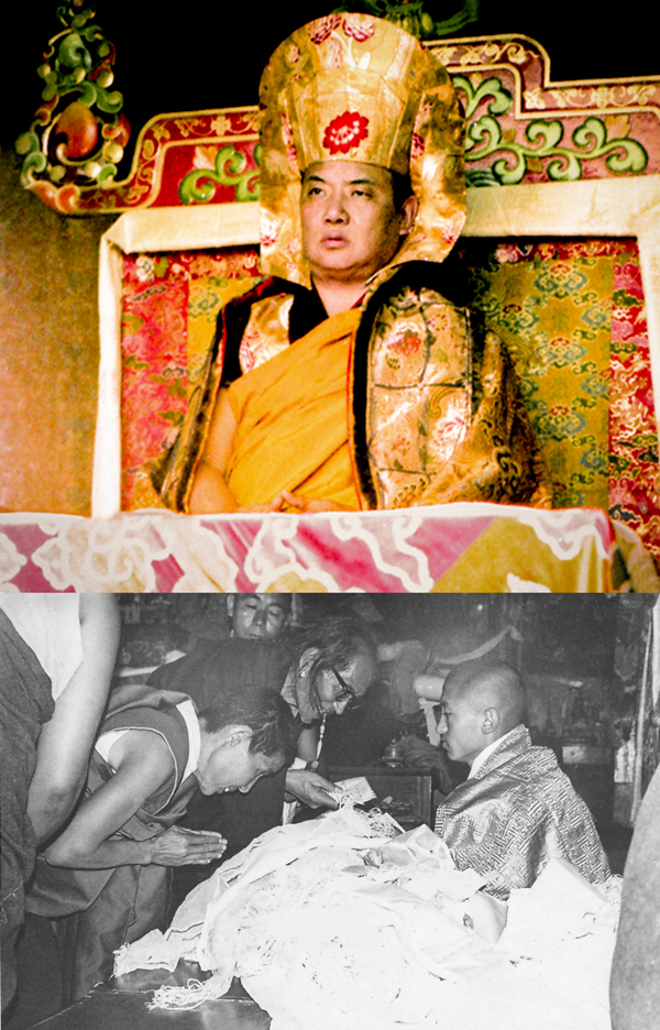HH 16 Karmapa and young abbot Chokyi Nyima Rinpoche
